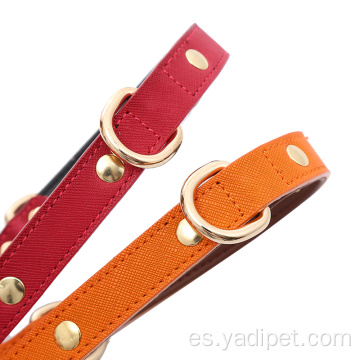 Collar de Piel Verdadera para Perros Medianos Pequeños